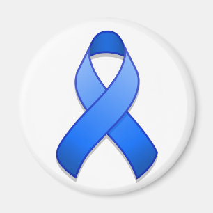 Blue Awareness Ribbon Magnet