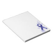 Blue Awareness Ribbon Notepad (Angled)