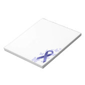 Blue Awareness Ribbon Notepad (Rotated)
