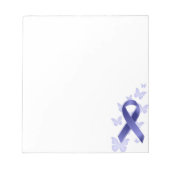 Blue Awareness Ribbon Notepad (Front)
