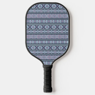 Blue Aztec Designed Pickleball Paddle