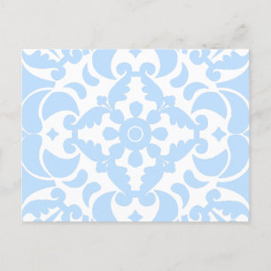 Blue Azulejos Portuguese Spanish Mediterranean Holiday Postcard