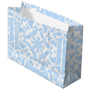  Blue Azulejos Portuguese Spanish Mediterranean Large Gift Bag