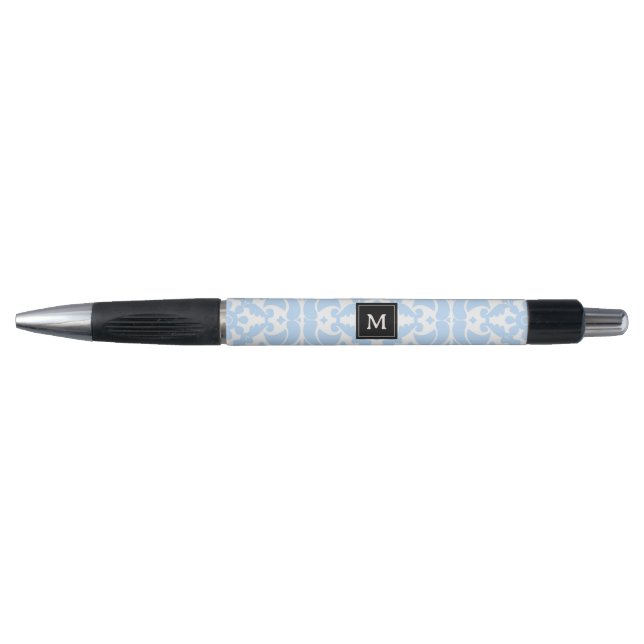 Blue Azulejos Portuguese Spanish Mediterranean Pen (Front)