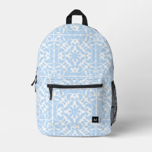 Blue Azulejos Portuguese Spanish Mediterranean Printed Backpack