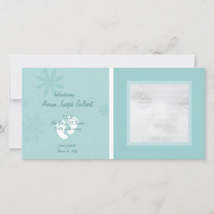 Blue Baby Announcement Photo Cards