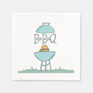 Blue Baby BBQ napkins