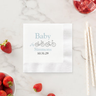 Blue Baby Bicycle Napkin