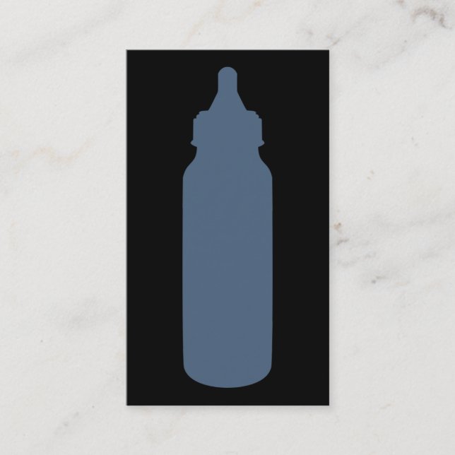 blue baby bottle business card (Front)