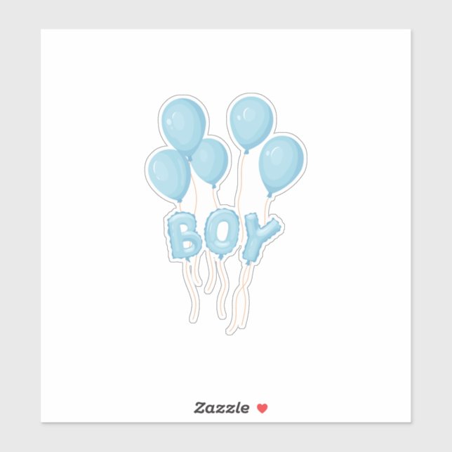 Blue Baby Boy Balloon Celebration  (Sheet)