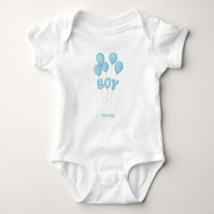 Blue Baby Boy Balloon Celebration Bodysuit