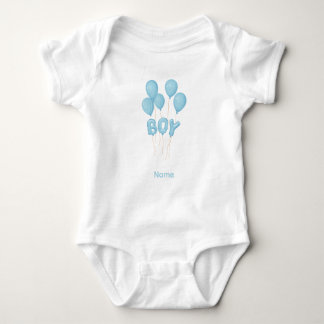 Blue Baby Boy Balloon Celebration Bodysuit