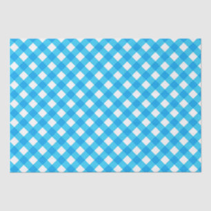 Blue Baby Boy Gingham Chequered Baby shower Tissue Paper