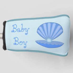 Blue Baby Boy Oyster shell and Pearl Custom Golf Head Cover