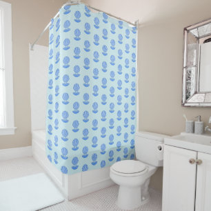 Blue Baby Boy Oyster shell and Pearl Patterned