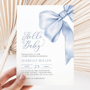 Blue Baby Boy Shower Invitation