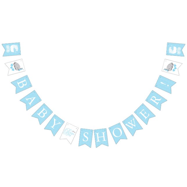 Blue 👶 Baby Boy Shower Party  Bunting Flags (All)