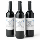 Blue Baby Boy Shower Sprinkle Customized Mini Wine