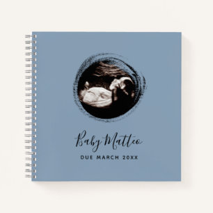 Blue Baby Boy Sonogram Ultrasound Pregnancy Book