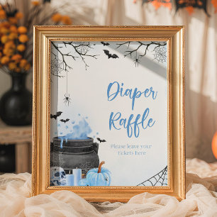 Blue Baby Brewing Halloween Diaper Raffle Sign