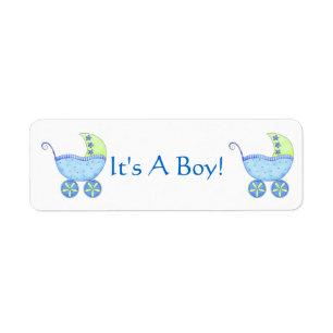 Blue Baby Buggy Carriage C'est un garçon Customisé
