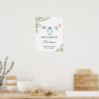 Blue Baby Clothes Baby Shower Welcome
