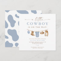 Blue Baby Clothesline Little Cowboy Baby Shower