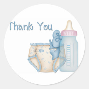 Blue Baby Diaper & Bottle Stickers