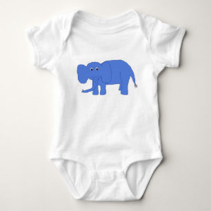Blue baby elephant apparel bodysuit