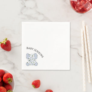Blue Baby Elephant Napkin