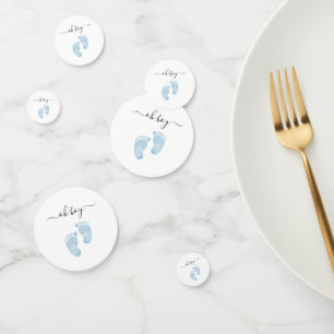 Blue Baby Feet Baby Shower oh boy Baby shower Confetti