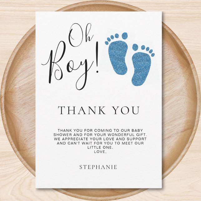Blue Baby Feet Baby Shower Thank You  (Creator Uploaded)