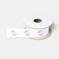 Blue Baby Footprint Ribbon