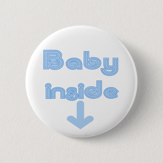 Blue Baby Inside - Customized 2 Inch Round Button (Front)