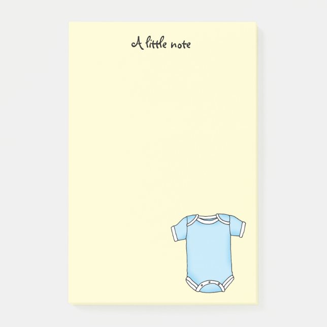 Blue Baby Outfit Note Pad Design   (Front)