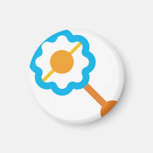 blue baby rattle magnet