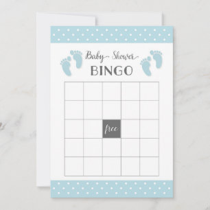 Blue Baby Shower Bingo Card