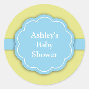 Blue Baby Shower Boy Sticker