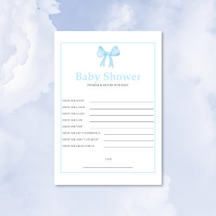 Blue Baby Shower Hopes & Wishes for Baby – Print Letterhead