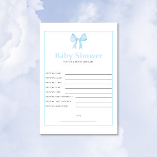 Blue Baby Shower Hopes & Wishes for Baby – Print Letterhead