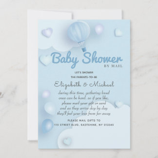 Blue Baby Shower Invitation