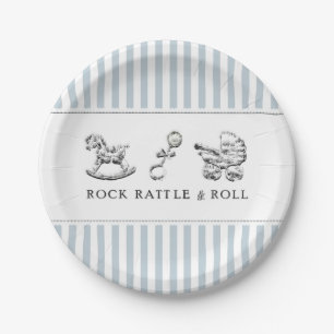 Blue Baby Shower Paper Plate