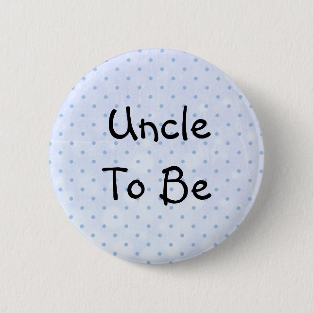 Blue Baby Shower Pin for the Uncle to be (Front)