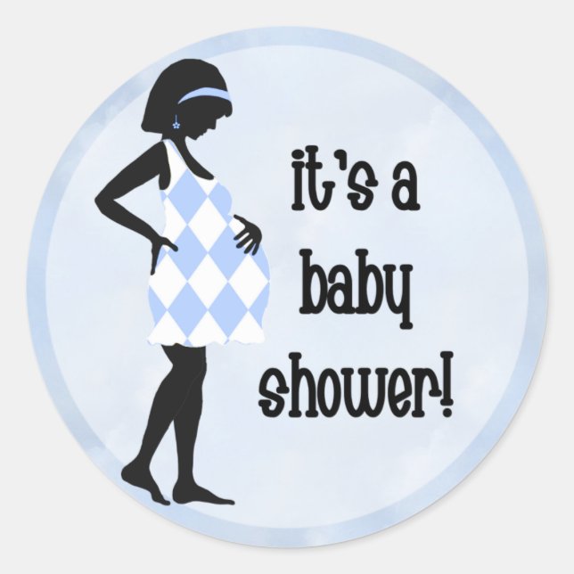 Blue Baby Shower Stickers (Front)