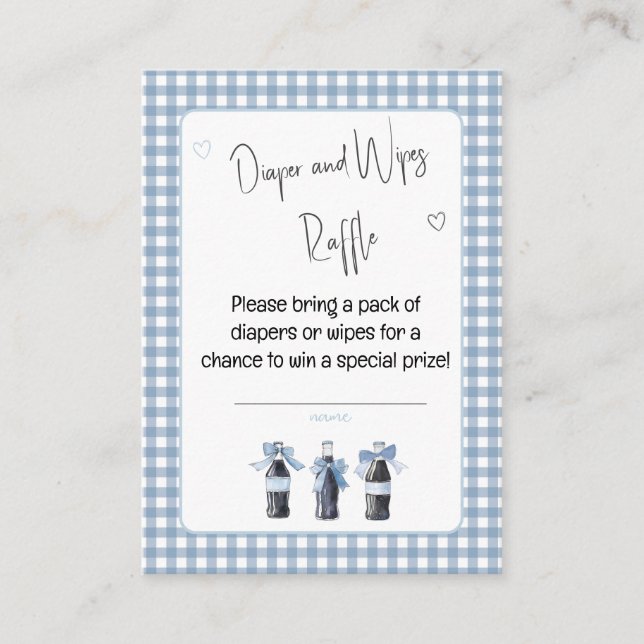 Blue Baby Soda Ready to POP Diaper or Wipes  Enclosure Card (Front)