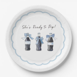 Blue Baby Soda Ready to POP! Paper Plate