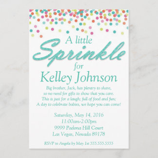 Blue Baby Sprinkle Shower Invite