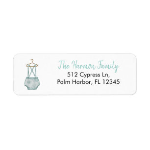 Blue Baby Suspender Address Labels