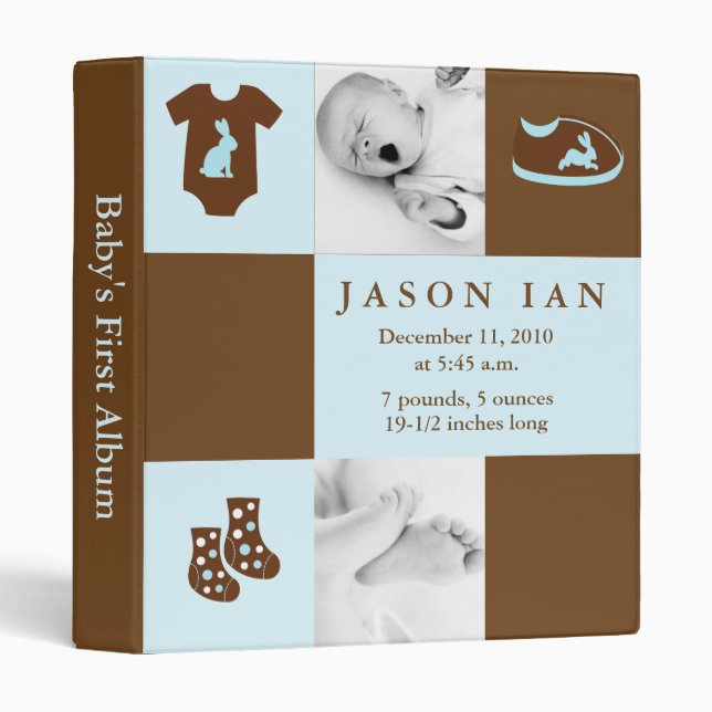 Blue Baby's First Year Keepsake Binder (Front/Spine)