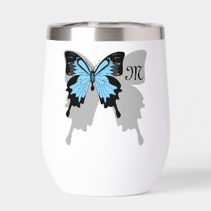 Blue Backed Butterfly Shadow Monogram